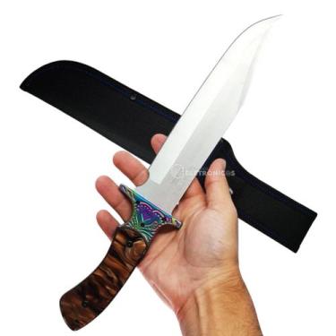 Imagem de Faca Profissional Lâmina de 22cm em Aço Inoxidável com Cabo Full Tang 