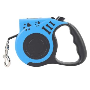 Imagem de Trela Retrátil Plástica do Cão Com Luz LED 16.4ft Fita Forte Fita Telescópica Automática do Cão do Trator para Animais de Estimação Ao Ar Livre Andando