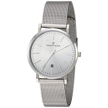 Imagem de Christian Van Sant Relógio feminino Paradigm de quartzo com pulseira de aço inoxidável, prata, 16 (modelo: CV4223)