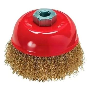 Imagem de Escova De Aço Circular 100 Mm Ondulada Tipo Copo M14 Mtx