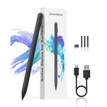 Imagem de Caneta Stylus Surface Pro 11/10/9/8/7/6/5/X para Microsoft – Caneta Surface Pro/Go/Book/Laptop/Studio com sensibilidade à pressão 4096 e rejeição da palma da mão, caneta de superfície digital com