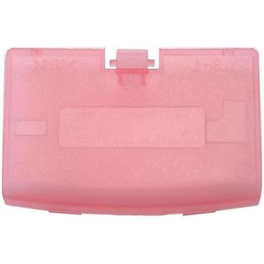 Imagem de Capa traseira com bateria para Game Boy Advance GBA substituição rosa transparente