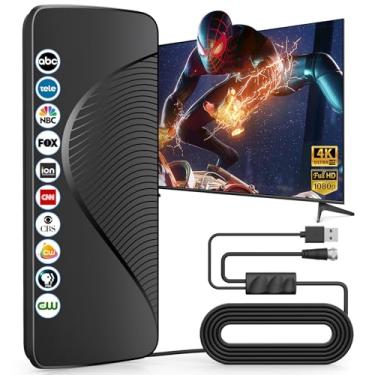 Imagem de Yimayinu Antena De Tv Atualizada Para Smart Tv, 2025, Alcance De Mais De 2.600 Km, Antena Digital Interna/Externa Para Canais Locais, Suporte Hd 4K, Amplificador De Sinal Amplificado, Recepção Nítid