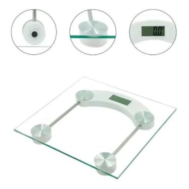 Imagem de Balança Digital 180 Kg Lcd Eletrônica Em Vidro Temperado Corporal - C3