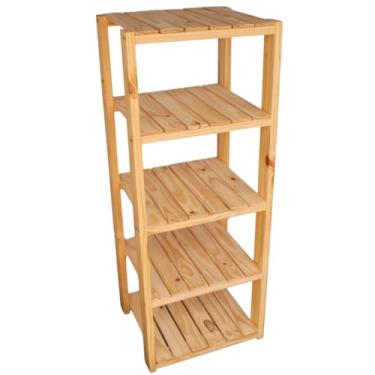 Imagem de Estante Organizadora 5 Prateleiras Madeira Pinus 120x40x40cm
