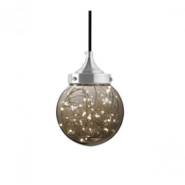 Imagem de Lustre Pendente Globo Ara Led 5w Fumê Bivolt Taschibra