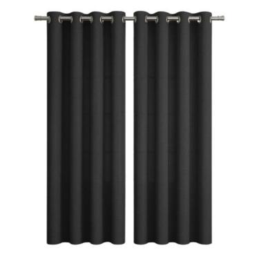 Imagem de Cortina Rústica Para Janelas Grandes 3,00m x 2,30 De Linho Texturizado