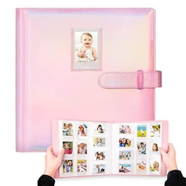Imagem de Ruibytree Álbum De Fotos Com 640 Bolsos Para Câmeras Instantâneas Fujifilm Instax Mini 12, 11, 90, 40, 9, 8+ E Liplay, Polaroid Snap/Pic-300/Z2300/Socialmatic Impressora Zip (Rosa Mágico)