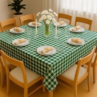 Imagem de Toalha de Mesa Xadrez Retangular Casa Apartamento Pousada Hotel Airbnb 2,20 X 1,50 (VERDE)