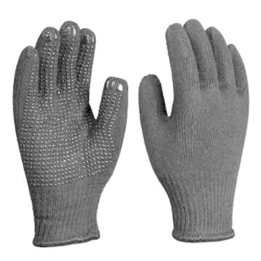 Imagem de Luva Tricotada Preta Com Pigmento PVC Uso Geral EPI