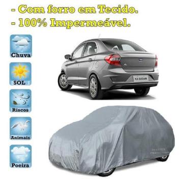 Imagem de Capa com forro cobrir carro Ford Ka Sedan 100% Impermeável Proteção Be