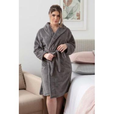 Imagem de Roupão De Banho Microfibra Camesa Unissex Cores Adulto Único - Enxovai