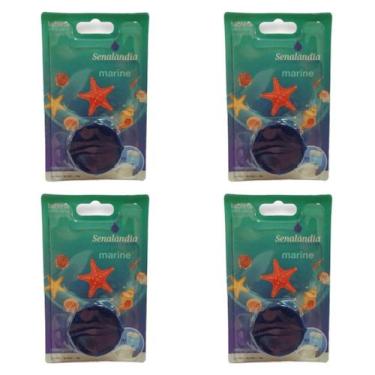 Imagem de 4 Detergente Sanitário Lavanda Marine Cítrico Bloco Pastilha Vaso Banh