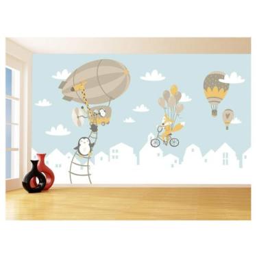 Imagem de Papel De Parede 3D Infantil Bebê Balão Balões 3,5M Azs325 - Você Decor