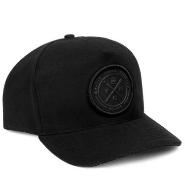 Imagem de Boné All Black Aba Curva Ajustável Bordado Fechado Young Original