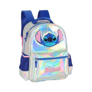 Imagem de Mochila Costas Escolar Lilo Stitch Prata 3D IS41681 - Luxcel