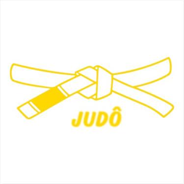 Imagem de Adesivo Faixa Judô Decorativa: Evolução, Energia, Estilo, OSS, Kimono (AMARELO, 47x20 cm)