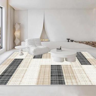 Imagem de Tapete geométrico moderno para sala de estar, decoração de área grande, tapete de cabeceira de pelúcia (200x250 cm)/JH001-Flannel-1)