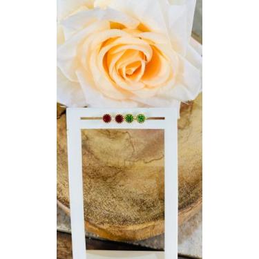 Imagem de Brinco ponto de luz color - Divina acessorios , Verde