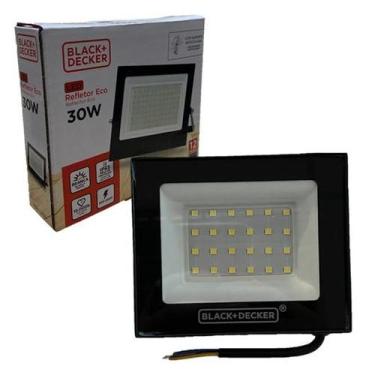 Imagem de Refletor Holofote Eco Led 30w Branco Frio 6500K IP65 Bivolt - Black+De