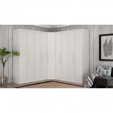 Imagem de Modulado Closet Completo 9 Portas 6 Gavetas - Rizon-branco - Móveis Novo Horizonte