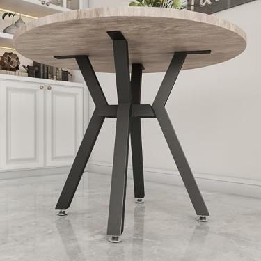 Imagem de sumatos Base de mesa de metal, pernas modernas de mesa de centro de 71 cm, pernas de mesa de jantar para copos, mármore e madeira, pernas de mesa resistentes, pernas de móveis para casa, cozinha,