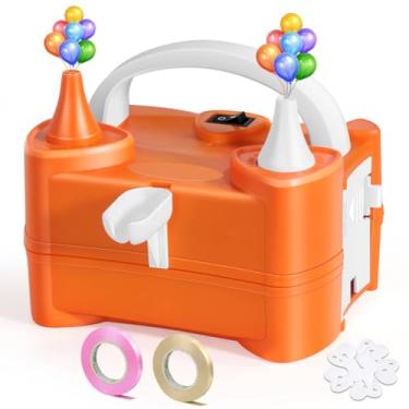 Imagem de JORETLE Bomba De Balão Elétrica, Bomba De Balão Portátil De Bico Duplo, Inflador De Balão Elétrico, Bomba De Balão, Kit Elétrico Para Decorações De Festa De Aniversário, Casamentos, Festivais E Fest