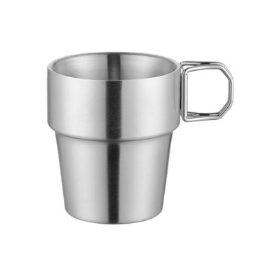 Imagem de hobbyme Caneca de aço inoxidável copo de escalada com mosquetão dobrável com alça dobrável para acampamento ao ar livre caminhadas