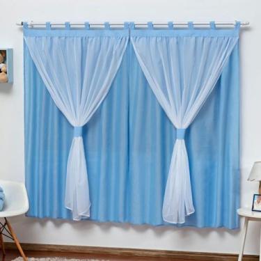 Imagem de Cortina infantil slin menino voil 2,00m x1,70 varão simples - OFICINA 
