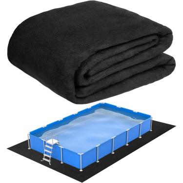 Imagem de Almofada de forro de piscina retangular resistente de 30 x 2,5 m para piscinas acima do solo - Protege o forro da piscina, tapete de piscina para protetor de forro inferior de piscina para evitar