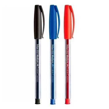 Imagem de Kit 3 Canetas Esferográfica Trilux Medium Faber-Castell