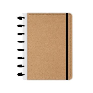 Imagem de Caderno de Disco Capa Dura A5 Kraft Preto com 80 folhas abyara graf cod 4155 (tipo caderno inteligente)