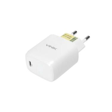 Imagem de Carregador De Parede 20w Com 1 Saida Tipo C 12v - Branco - VINIK