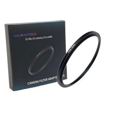 Imagem de Adaptador de anel de metal para cima/para baixo compatível com câmeras mirrorless DSLR Lens, conversor de rosca de filtro UV CPL ND, preto (77-82)