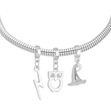 Imagem de Pulseira Harry Potter Berloque Banhado a Prata 925 - Work Semijoias, 2