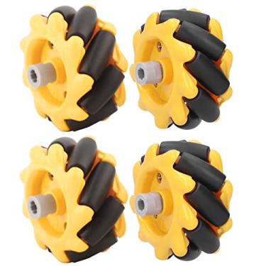 Imagem de lyrlody Roda Mecânica, Componentes de Brinquedos DIY, Compatíveis Com Blocos de Construção, para Motores TT, Aderência Omnidirecional Suave (Dois pares)