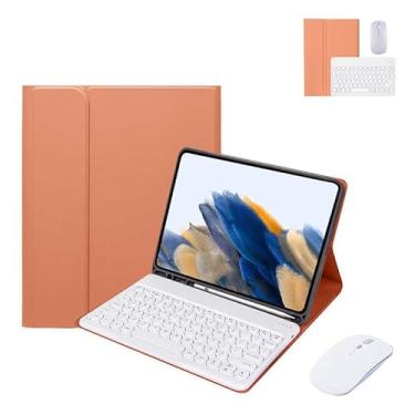 Imagem de Kit Capa, Teclado Redondo, Mouse Para Samsung Tab S7 / S8 11
