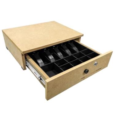 Imagem de Organizador multifuncional com gavetas ideal para dinheiro bijuterias documentos checkout loja mercado escritório com design compacto prático e liso para organização do dia a dia