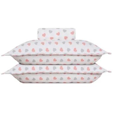 Imagem de Colcha Solteiro Dohler Piquet Favo Estampada 100% Algodão Macia 2pçs, 