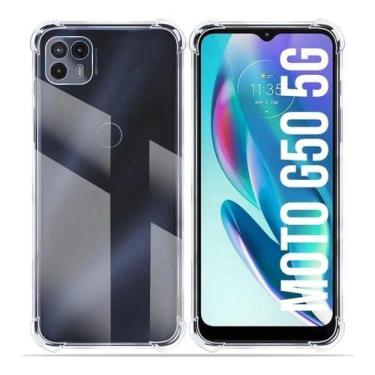 Imagem de Capa Capinha Anti Impactos Transparente Moto G50 5G com Bordas - POP S
