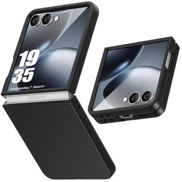 Imagem de JUNAUTTB Capa para Samsung Galaxy Z Flip7 5G ultrafina fosca PC capa protetora rígida, proteção de lente, capa de telefone simples durável slim fit preta JUS13-33