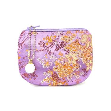 Imagem de Golden Amy Bolsa Para Joias Feita À Mão, Porta-Moedas Feminino, Brocado, Zíper, Carteira, Seda, Maquiagem - Rosa