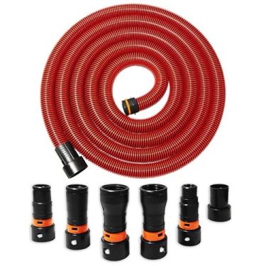 Imagem de SMZTools Kit De Mangueira Coletora Pó Para Aspirador 10 Pés Sistema Doméstico E Oficina Com 6 Adaptadores, Ferramenta Elétrica Marcenaria Lixadeira, Compatível Festool/Dewalt/Bosch/Ryobi/Makita, Etc