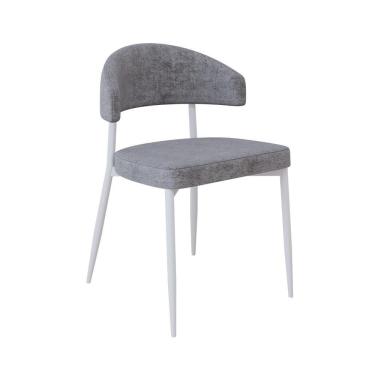 Imagem de Cadeira Bless Fixa C/4 Pés 53 X 55 X 78cm Pés Brancos. Lautrec Cinza Lautrec Cinza