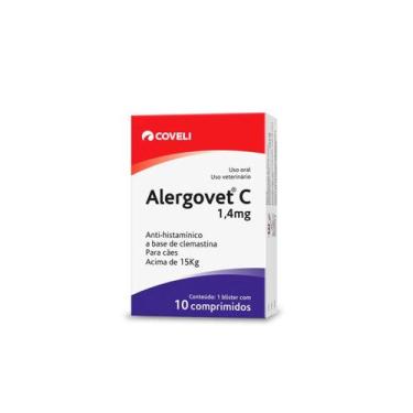 Imagem de Alergovet C 1,4mg 10 Comp Para Cachorro Acima De 15kg Coveli