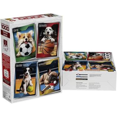 Imagem de Quebra-Cabeça - 1000 Peças - Cachorrinhos Esportistas -Grow