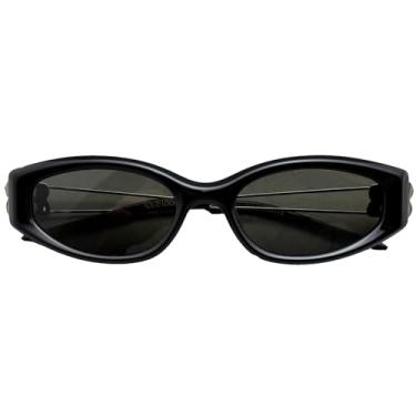 Imagem de GENTLE GM Óculos de sol masculino feminino acetato quadrado para loop sólido Monster Polarizado UV400 óculos de sol com capa original, Preto