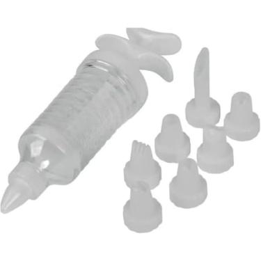 Imagem de Kit Decorador de Bolos com 8 Bicos de Plástico Reutilizáveis Versátil Completo para Confeitaria e Decoração Criativa