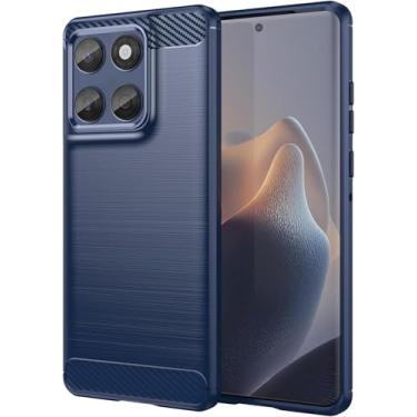 Imagem de Capa Case Fibra de Carbono Anti Impacto para Motorola Edge 60 Fusion Capinha Protetora Leve e Dur�vel - Danet (Azul)