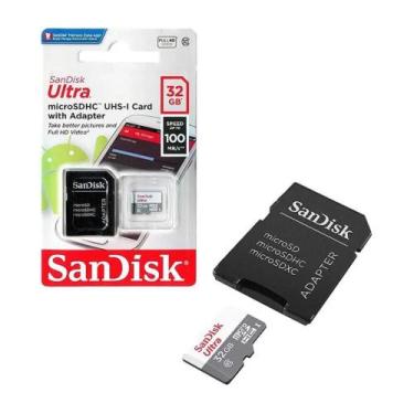 Imagem de Cartao Micro Sd Sandisk Class 10 Ultra 32gb 100mbs.